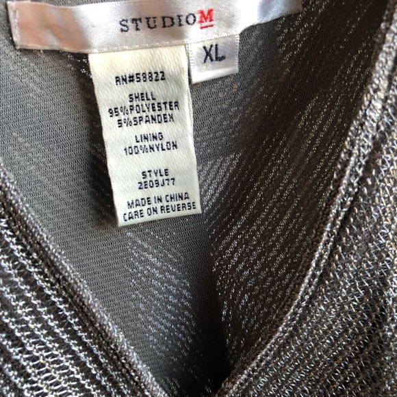 Studio M • Metallic Ruffle Top - Picture 6 of 8